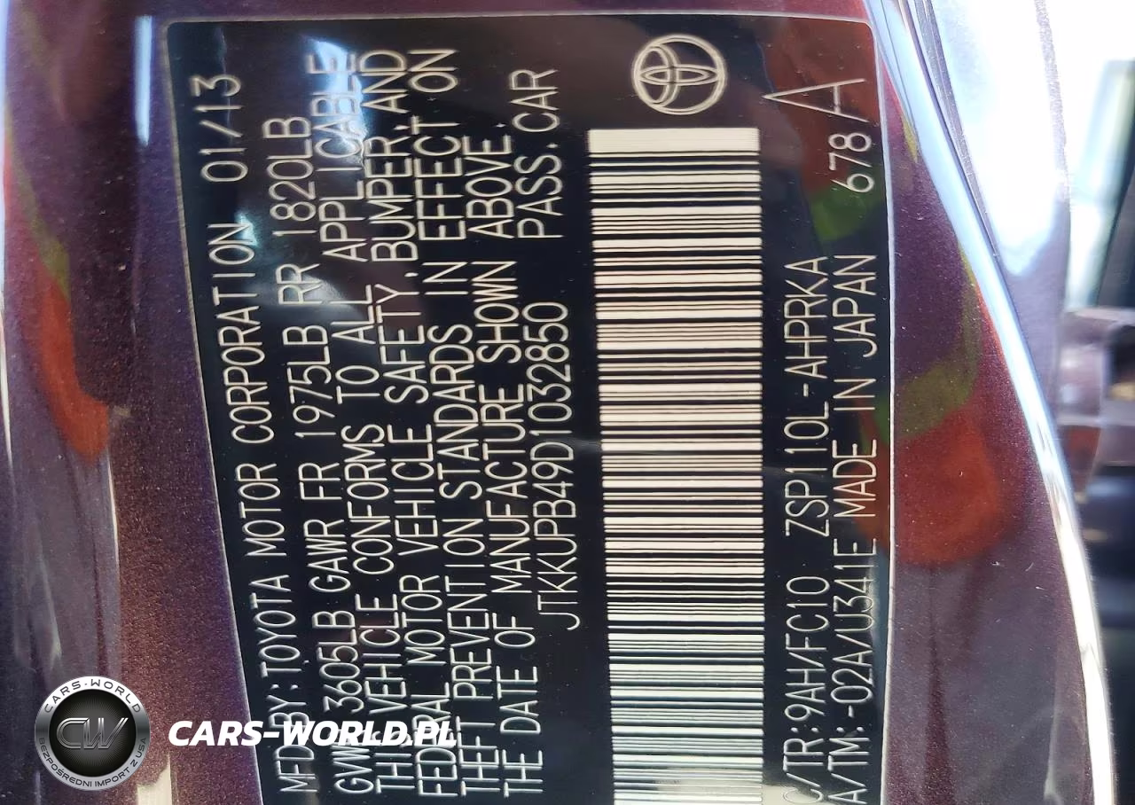 2013 Scion Xd Base VIN:JTKKUPB49D1032850 - 12