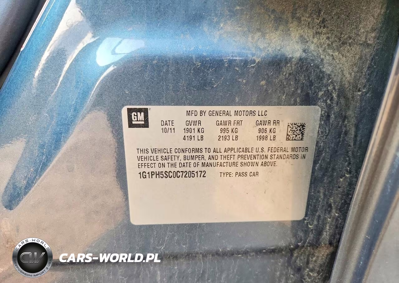 2012 Chevrolet Cruze Ltz VIN:1G1PH5SC0C7205172 - 12