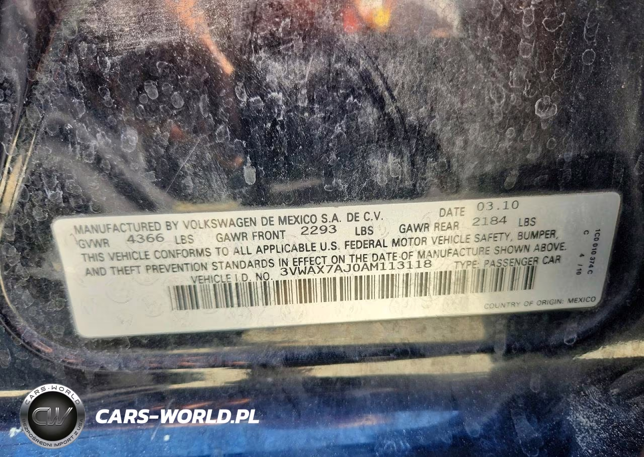 2010 Volkswagen Jetta Limited VIN:3VWAX7AJ0AM113118 - 13