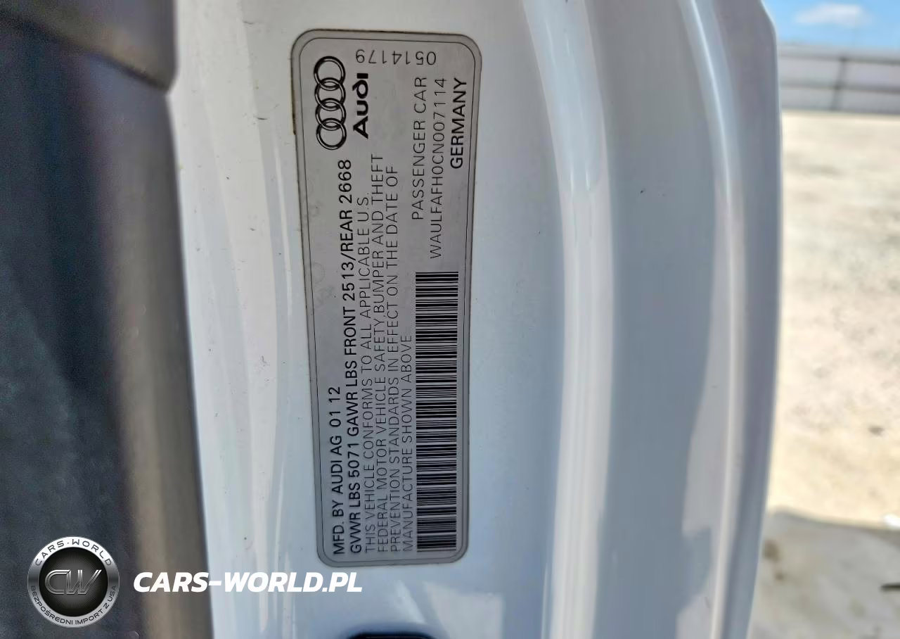 2012 Audi A5 Premium Plus VIN:WAULFAFH0CN007114 - 12