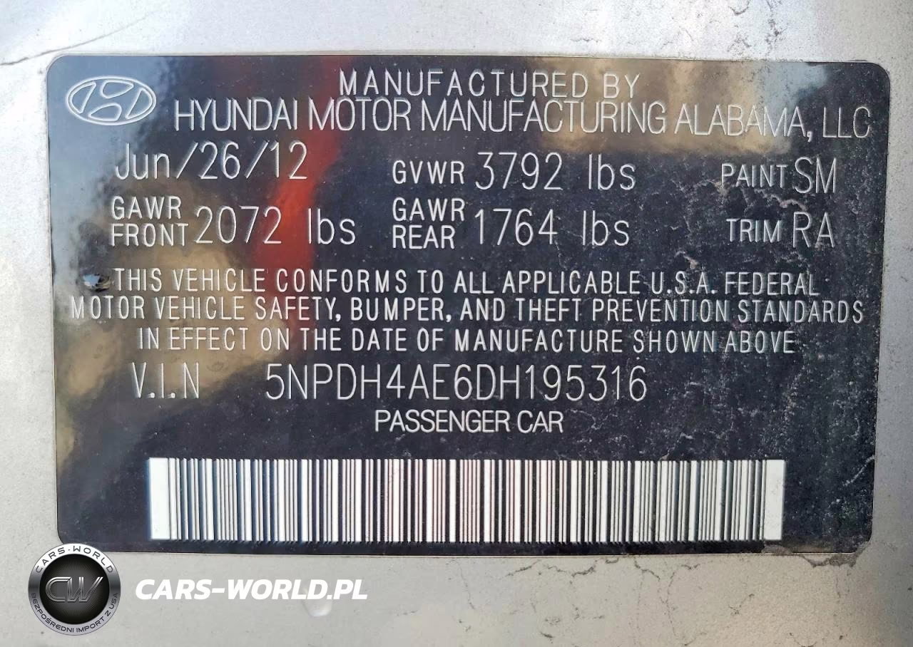 2013 Hyundai Elantra Limited VIN:5NPDH4AE6DH195316 - 13