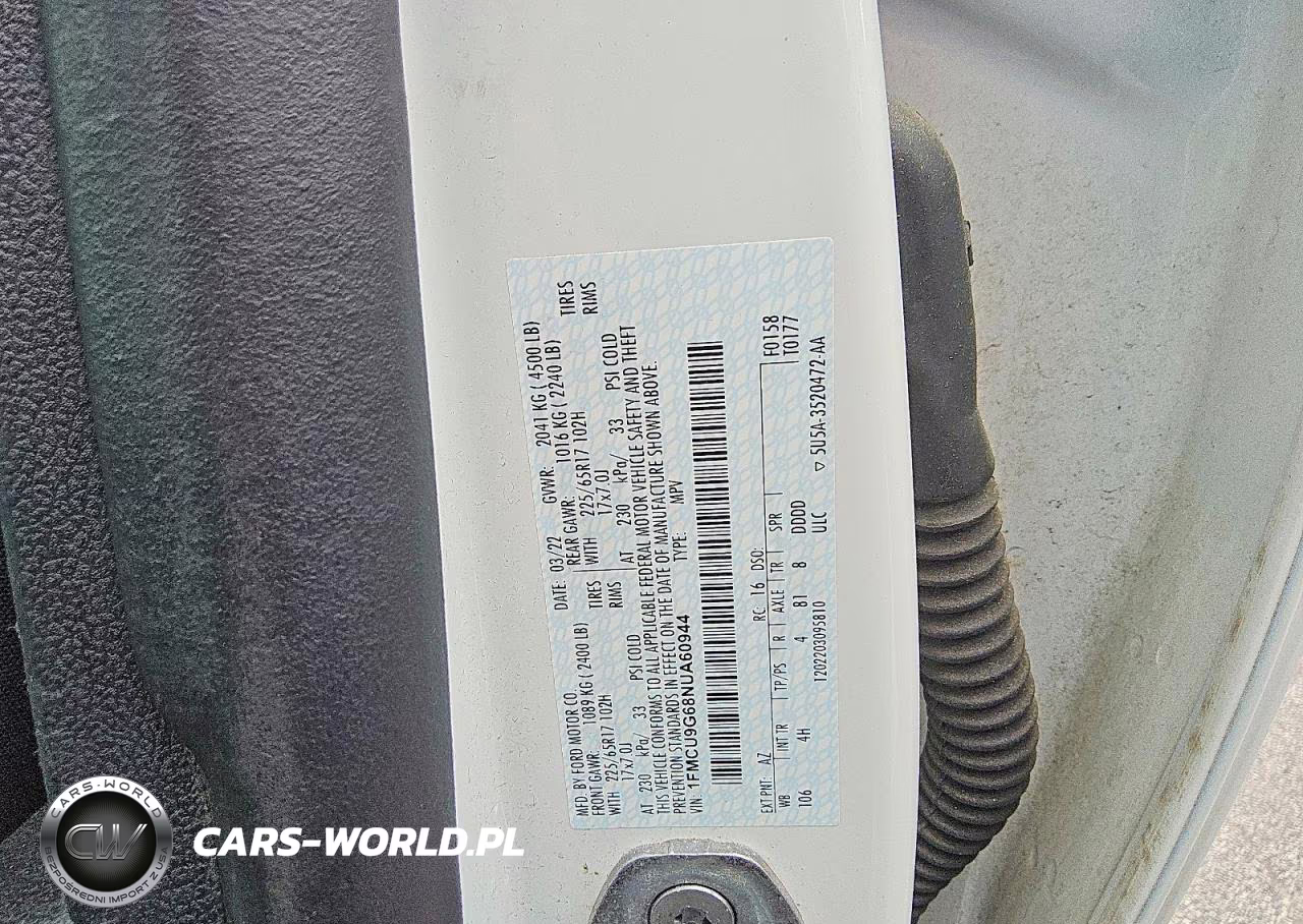 2022 Ford Escape Se VIN:1FMCU9G68NUA60944 - 13