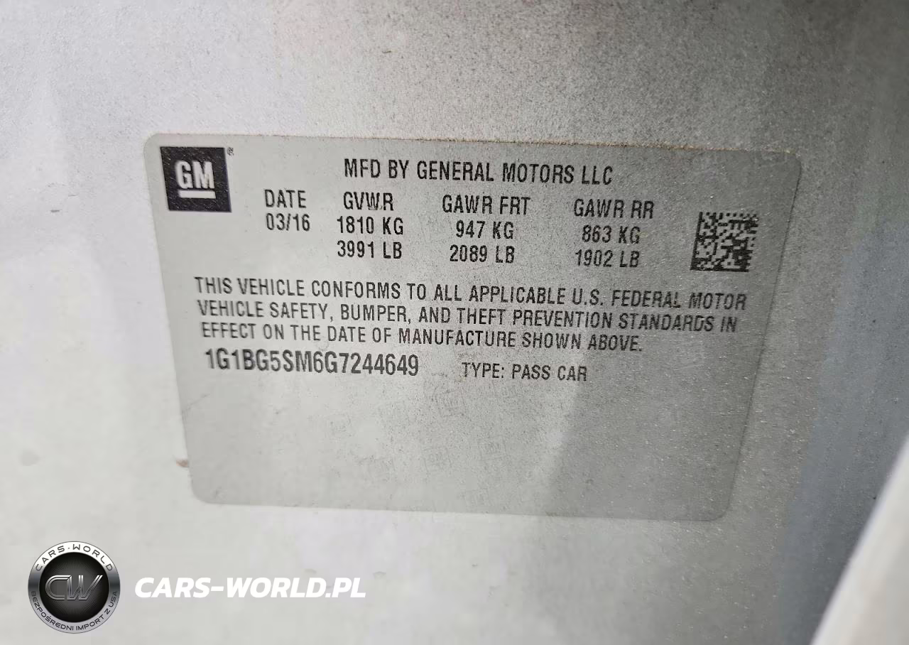 2016 Chevrolet Cruze Premier VIN:1G1BG5SM6G7244649 - 13