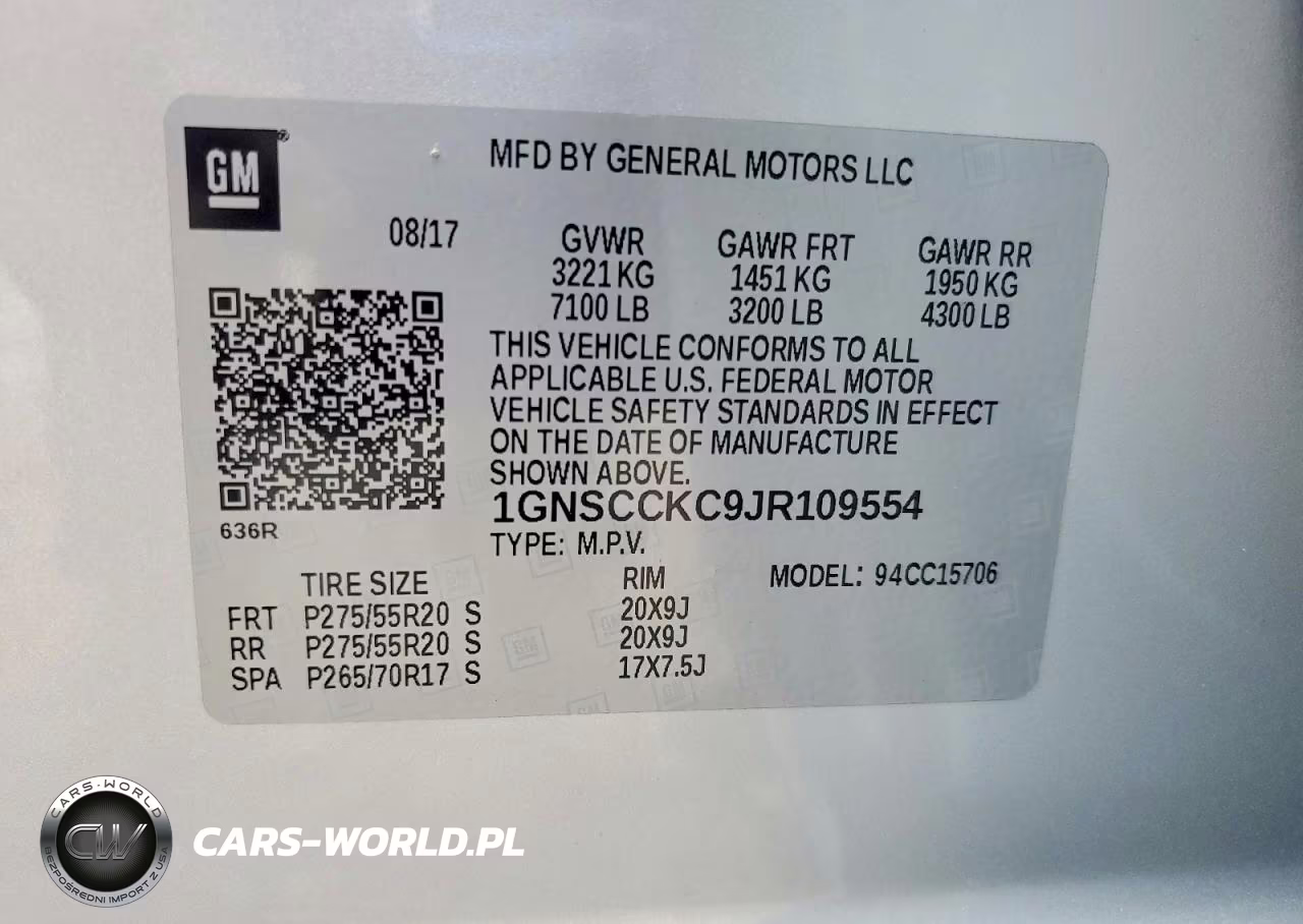 2018 Chevrolet Tahoe C1500 Premier VIN:1GNSCCKC9JR109554 - 13