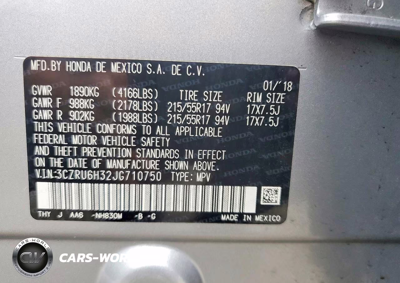 2018 Honda Hr-V Lx VIN:3CZRU6H32JG710750 - 13