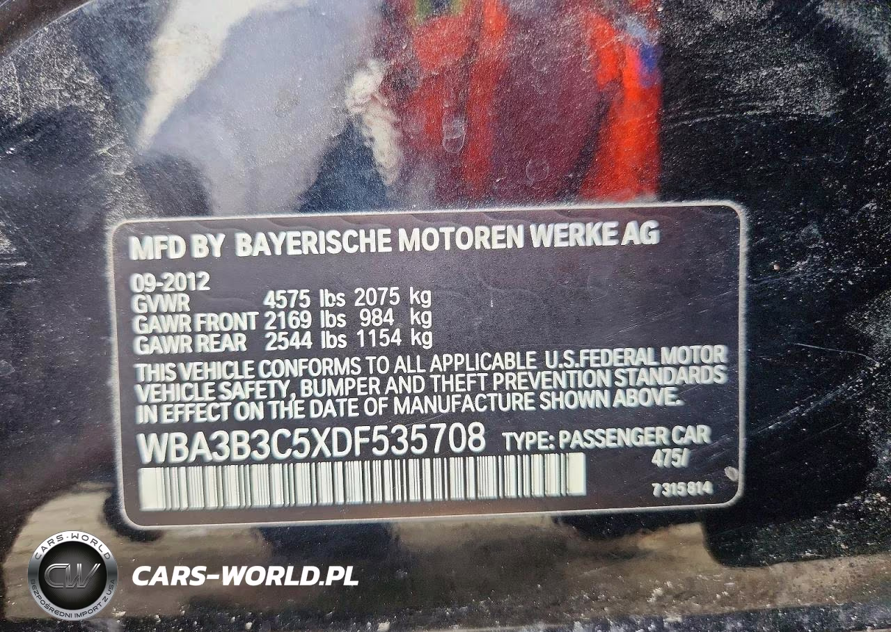 2013 BMW 328 Xi VIN:WBA3B3C5XDF535708 - 12