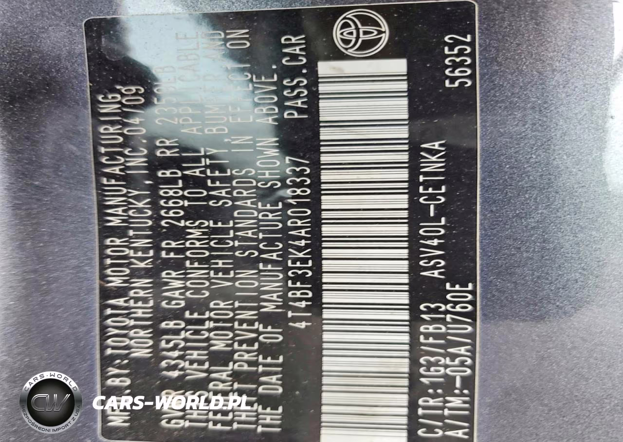 2010 Toyota Camry Le VIN:4T4BF3EK4AR018337 - 12