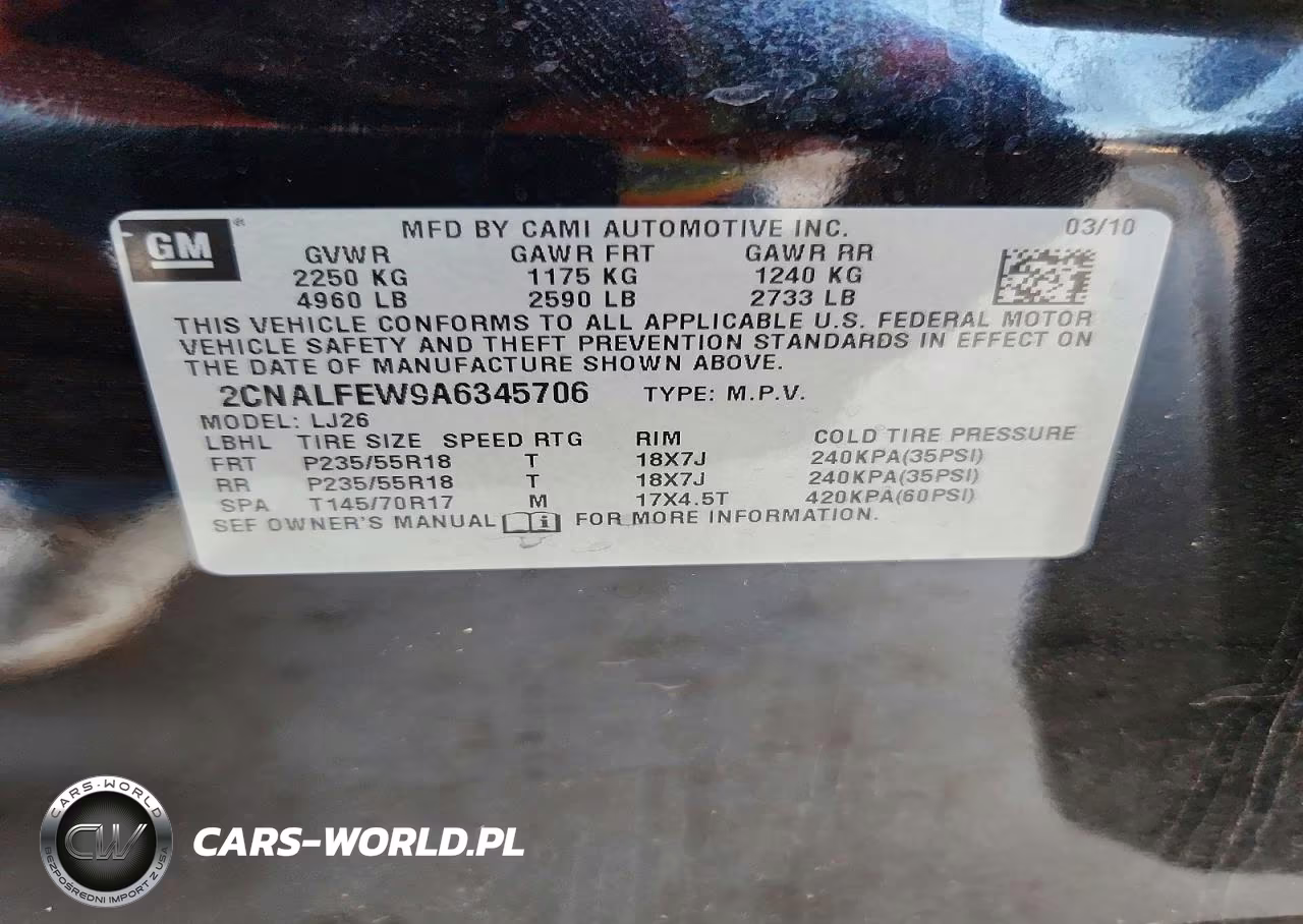 2010 Chevrolet Equinox Ltz VIN:2CNALFEW9A6345706 - 13
