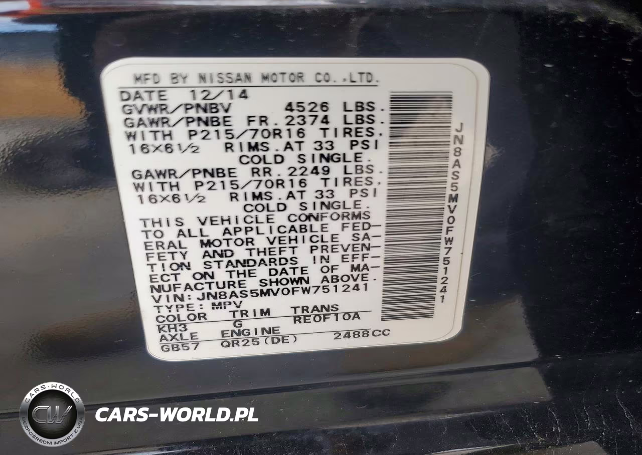 2015 Nissan Rogue Select S VIN:JN8AS5MV0FW751241 - 12