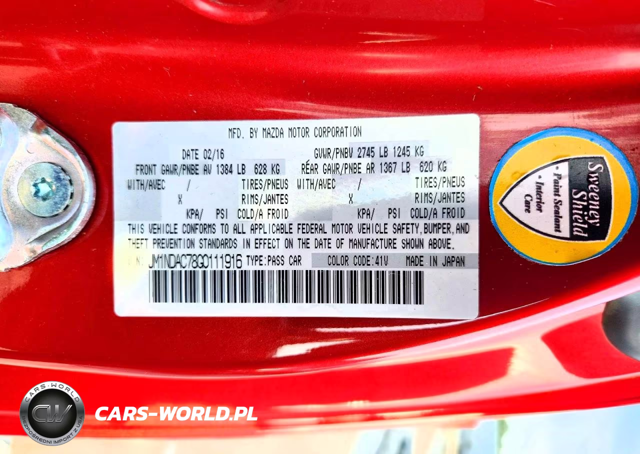 2016 Mazda Mx-5 Miata Club VIN:JM1NDAC78G0111916 - 12