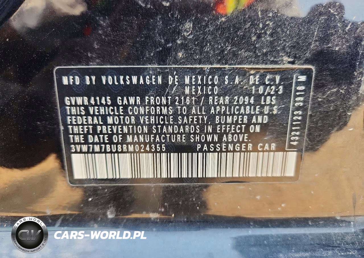2024 Volkswagen Jetta Se VIN:3VW7M7BU8RM024355 - 13