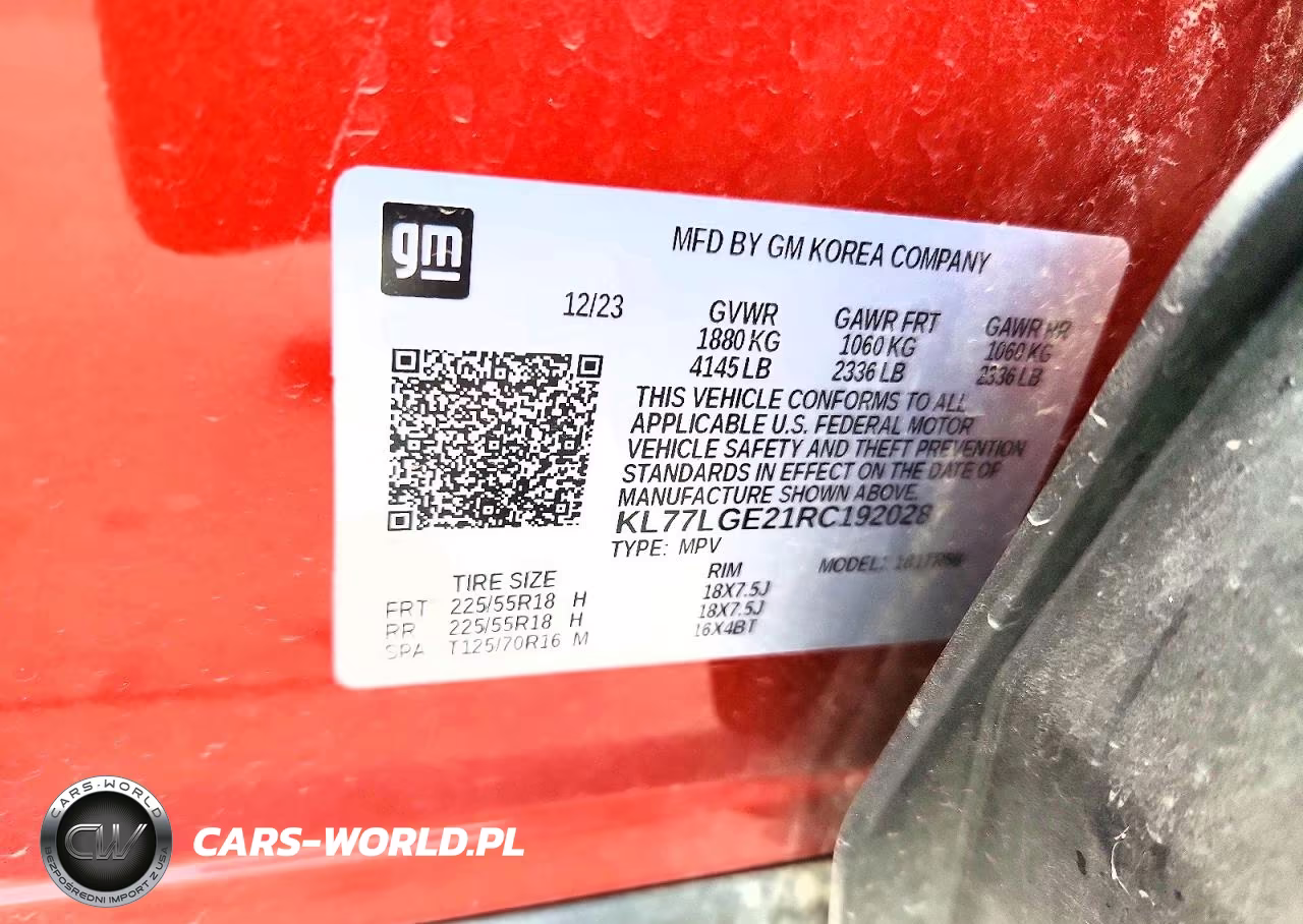 2024 Chevrolet Trax 1Rs VIN:KL77LGE21RC192028 - 13