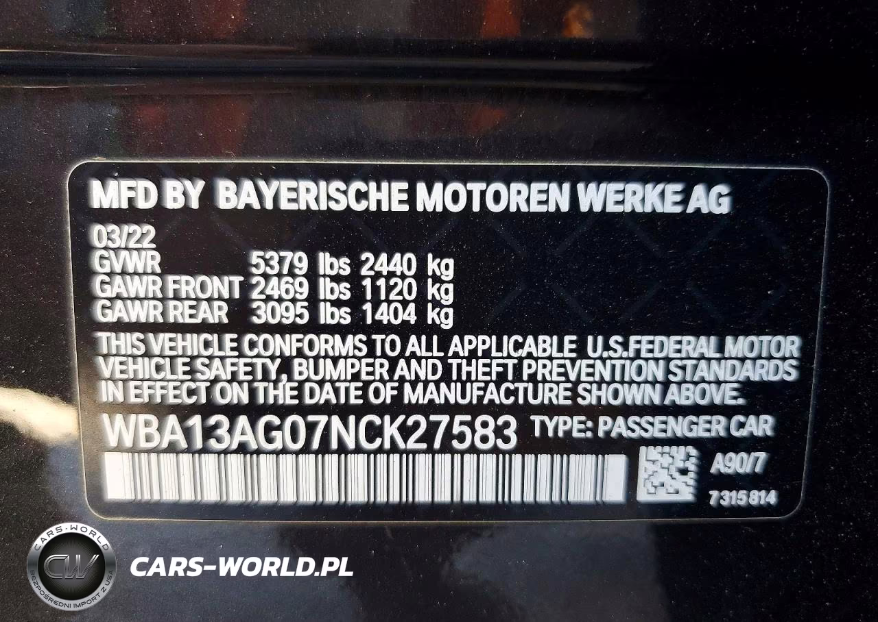 2022 BMW 530E VIN:WBA13AG07NCK27583 - 12