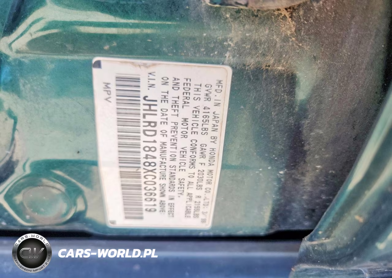 1999 Honda Cr-V Lx VIN:JHLRD1848XC036619 - 14