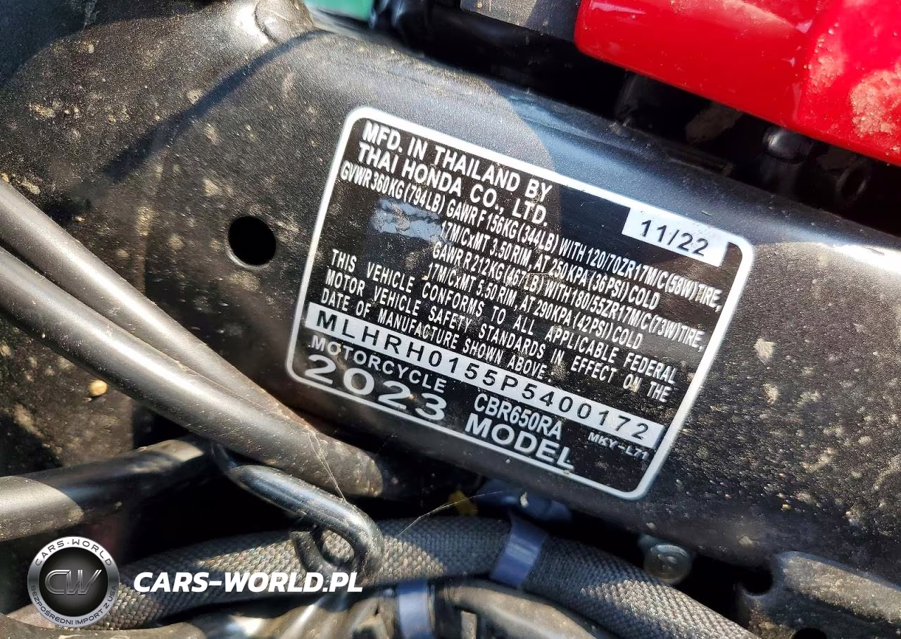 2023 Honda Cbr650 Ra VIN:MLHRH0155P5400172 - 9