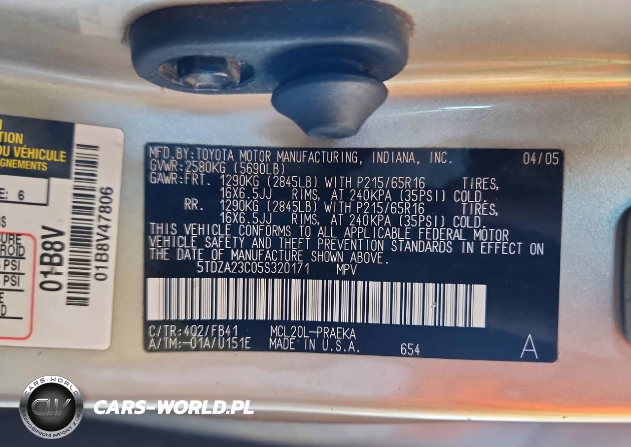 2005 Toyota Sienna Le 8 Passenger VIN:5TDZA23C05S320171 - 13