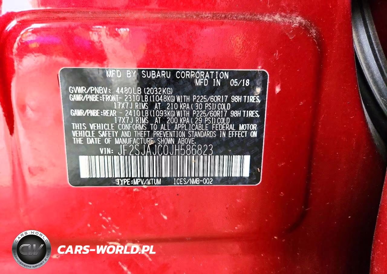 2018 Subaru Forester 2.5I Limited VIN:JF2SJAJC0JH586823 - 13
