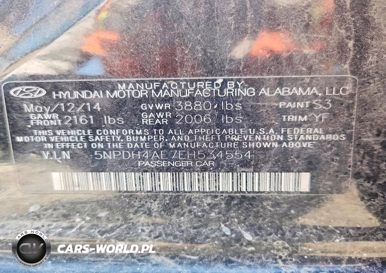 2014 Hyundai Elantra Se VIN:5NPDH4AE7EH534554 - 12