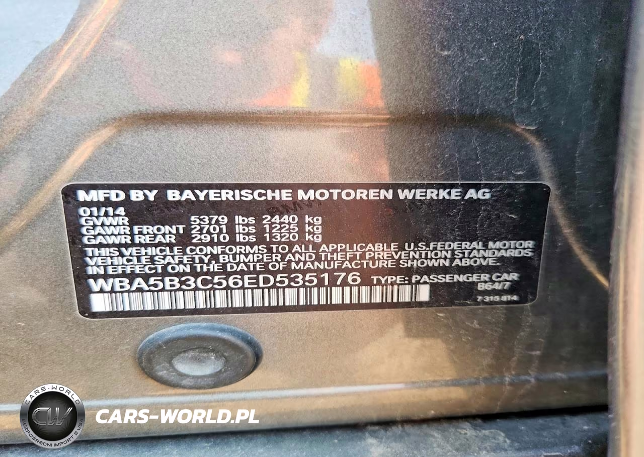 2014 BMW 535 Xi VIN:WBA5B3C56ED535176 - 12