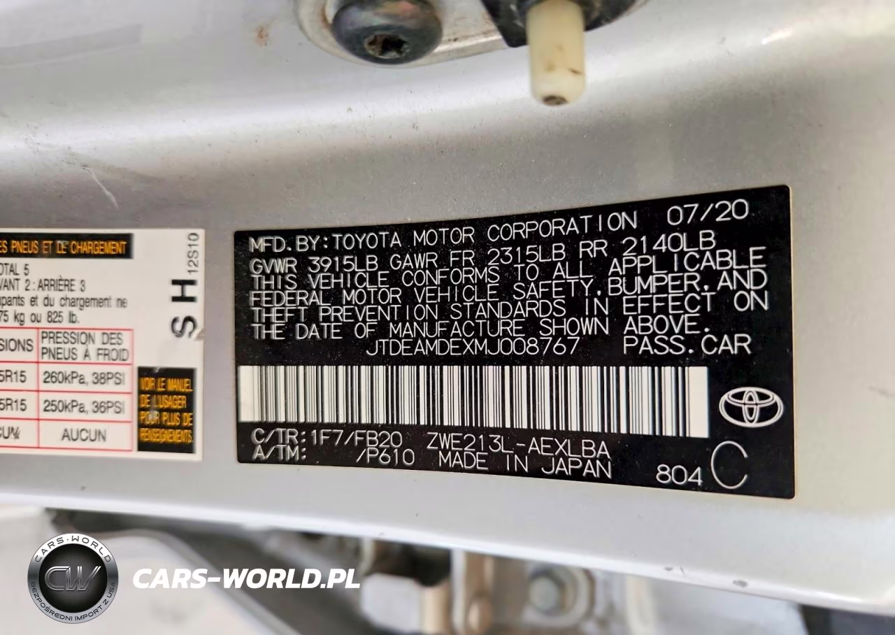 2021 Toyota Corolla Le VIN:JTDEAMDEXMJ008767 - 12
