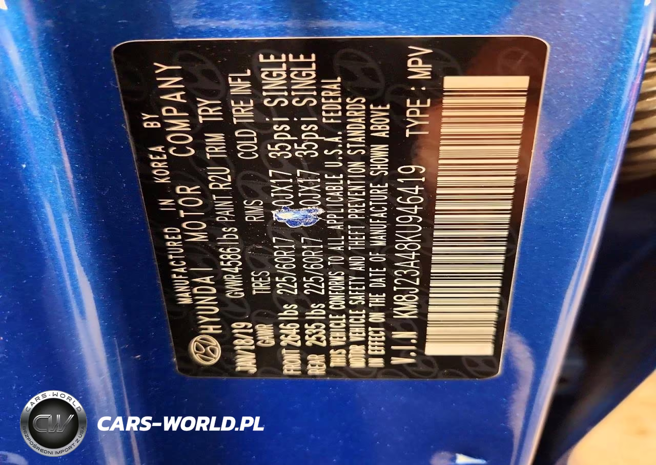 2019 Hyundai Tucson Se VIN:KM8J23A48KU946419 - 13