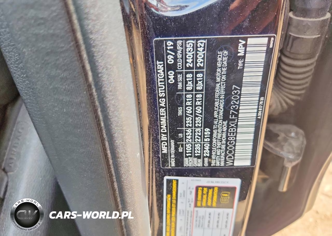 2020 Mercedes-Benz Glc 300 4Matic VIN:WDC0G8EBXLF732037 - 12