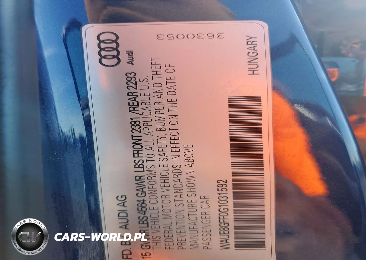 2016 Audi A3 Premium Plus VIN:WAUE8GFF0G1031592 - 12