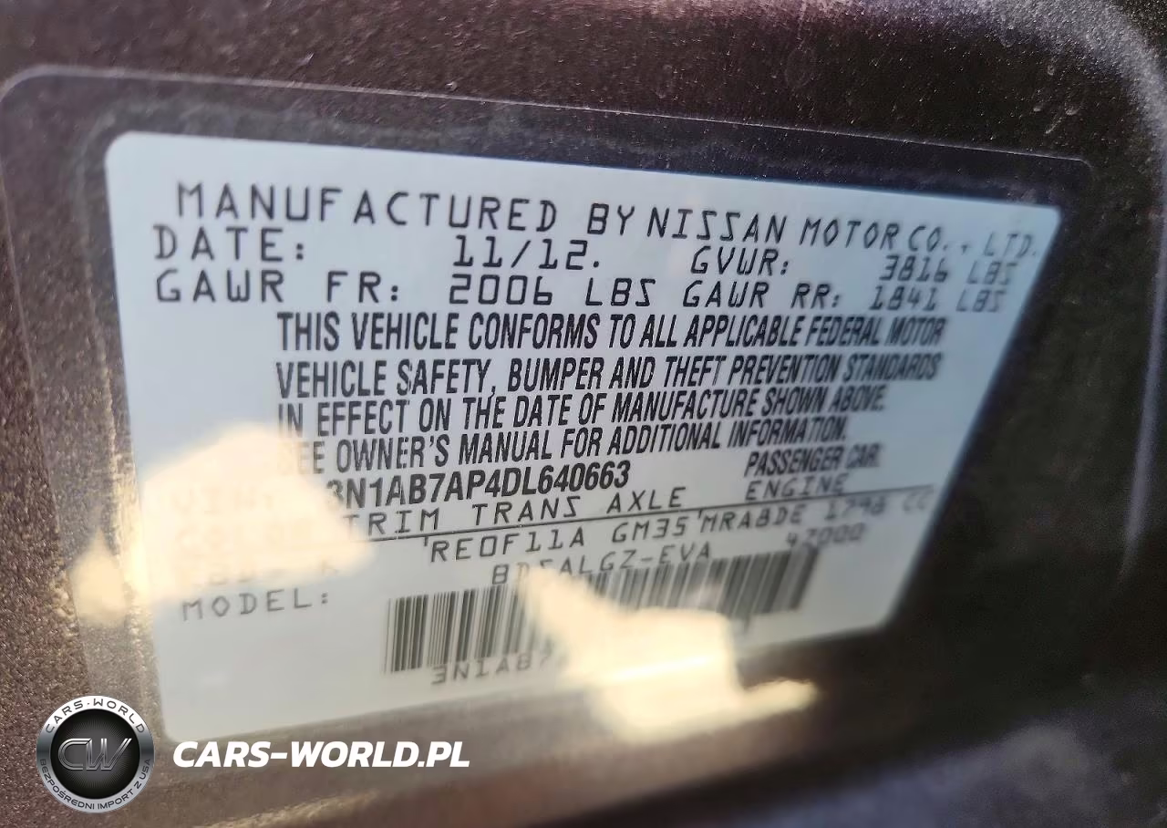 2013 Nissan Sentra S VIN:3N1AB7AP4DL640663 - 13