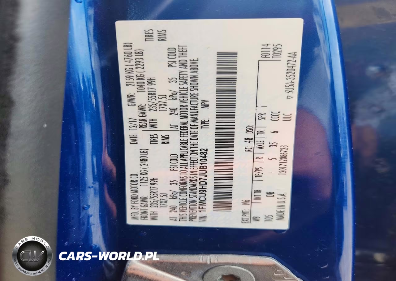 2018 Ford Escape Sel VIN:1FMCU9HD7JUB10482 - 12