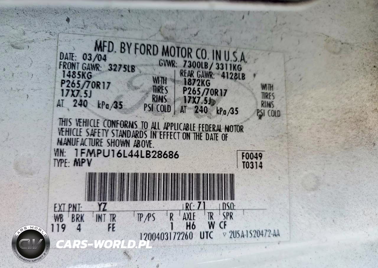 2004 Ford Expedition Xlt VIN:1FMPU16L44LB28686 - 13
