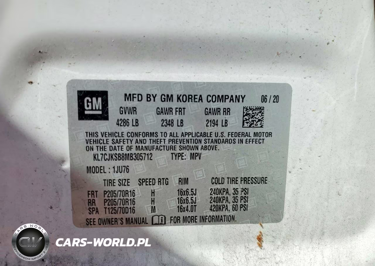 2021 Chevrolet Trax Ls VIN:KL7CJKSB8MB305712 - 13