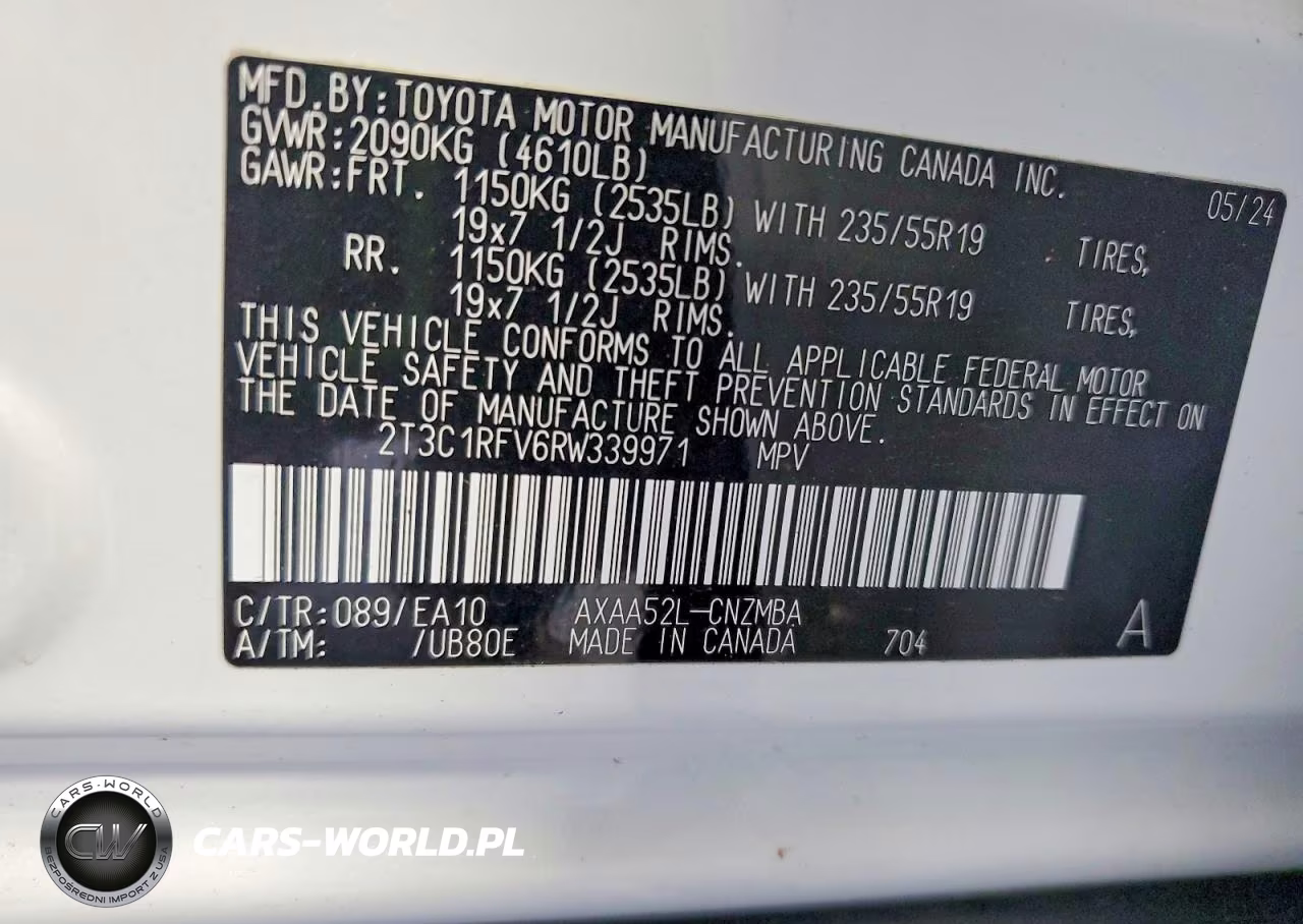 2024 Toyota Rav4 Xle Premium VIN:2T3C1RFV6RW339971 - 13