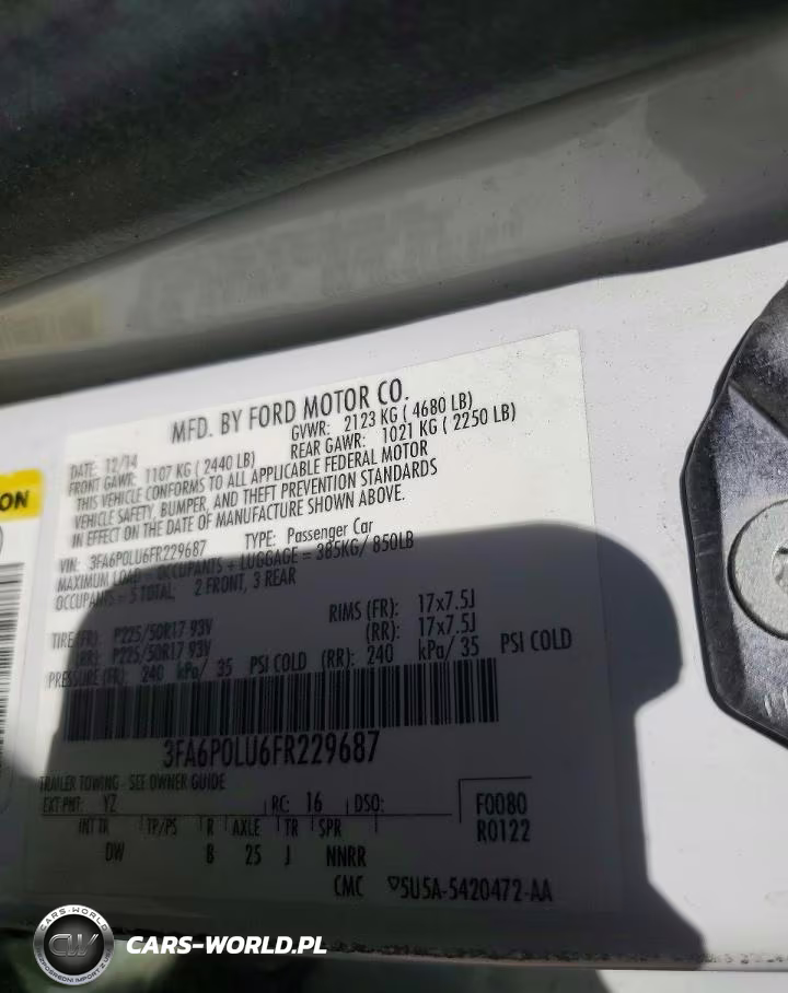 2015 Ford Fusion Se Hybrid VIN:3FA6P0LU6FR229687 - 12
