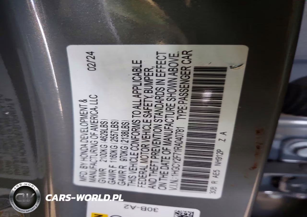 2024 Honda Accord Hybrid Sport-L VIN:1HGCY2F71RA040781 - 12