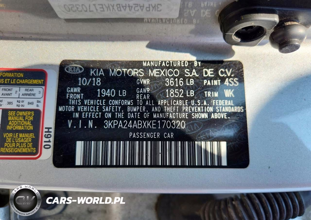 2019 Kia Rio S VIN:3KPA24ABXKE170320 - 12