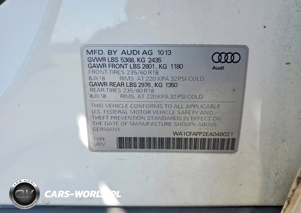 2014 Audi Q5 Premium VIN:WA1CFAFP2EA048021 - 13