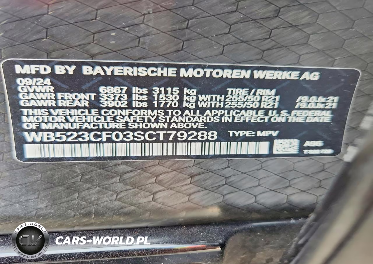 2025 BMW Ix xDrive50 VIN:WB523CF03SCT79288 - 13