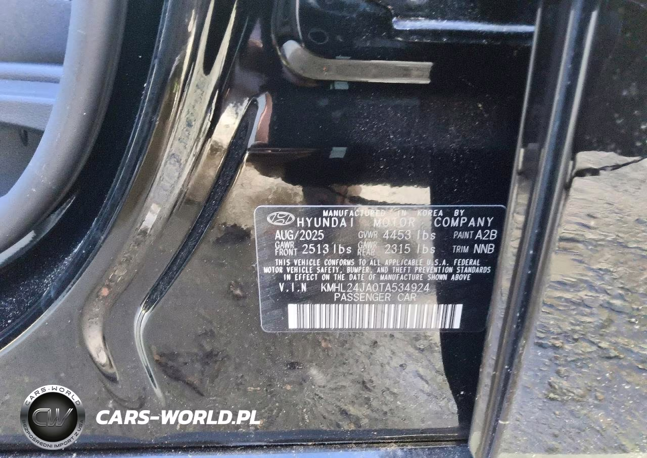 2026 Hyundai Sonata Se VIN:KMHL24JA0TA534924 - 5