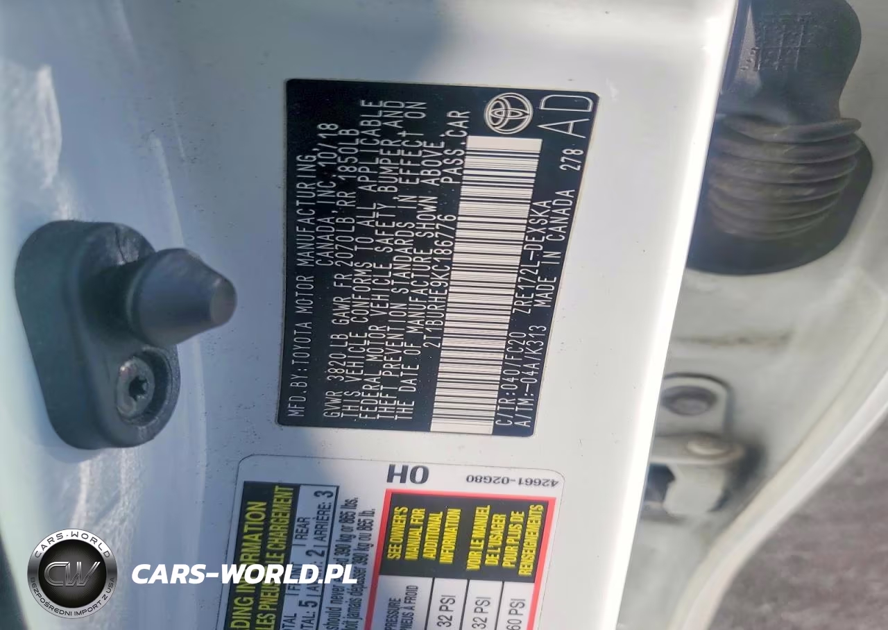 2019 Toyota Corolla Se VIN:2T1BURHE9KC186776 - 13