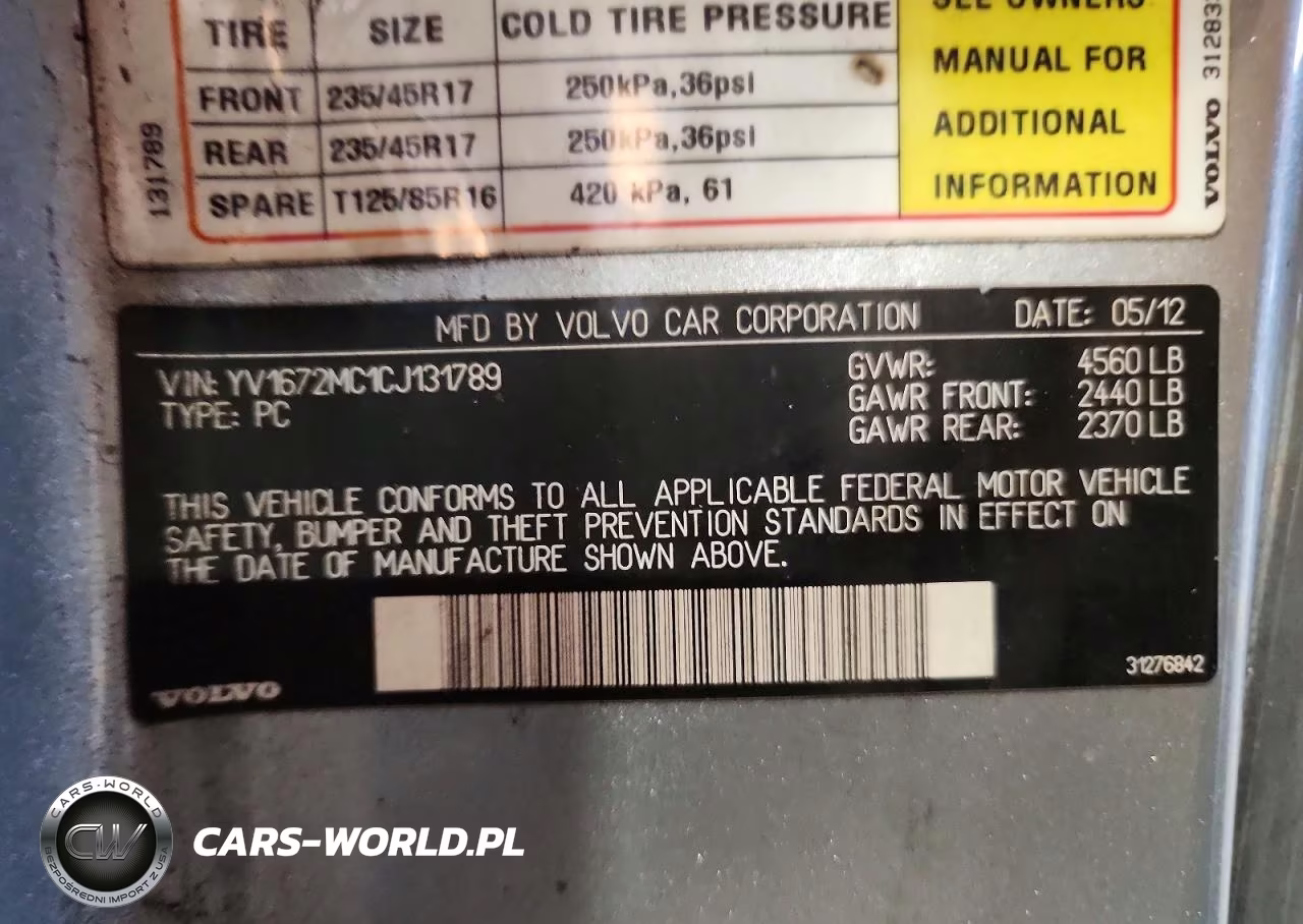 2012 Volvo C70 T5 VIN:YV1672MC1CJ131789 - 12
