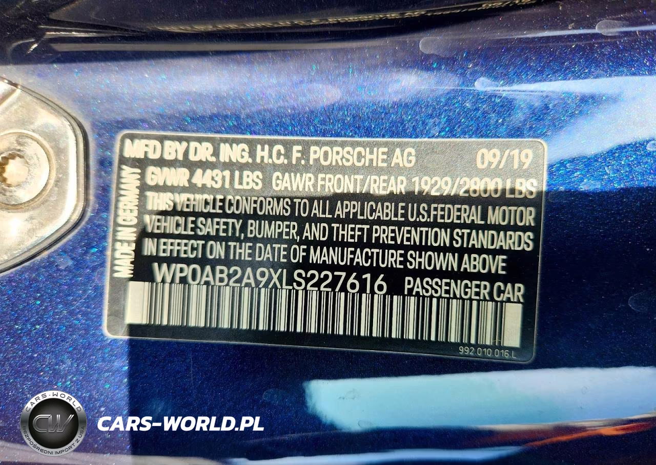 2020 Porsche 911 Carrera S VIN:WP0AB2A9XLS227616 - 12