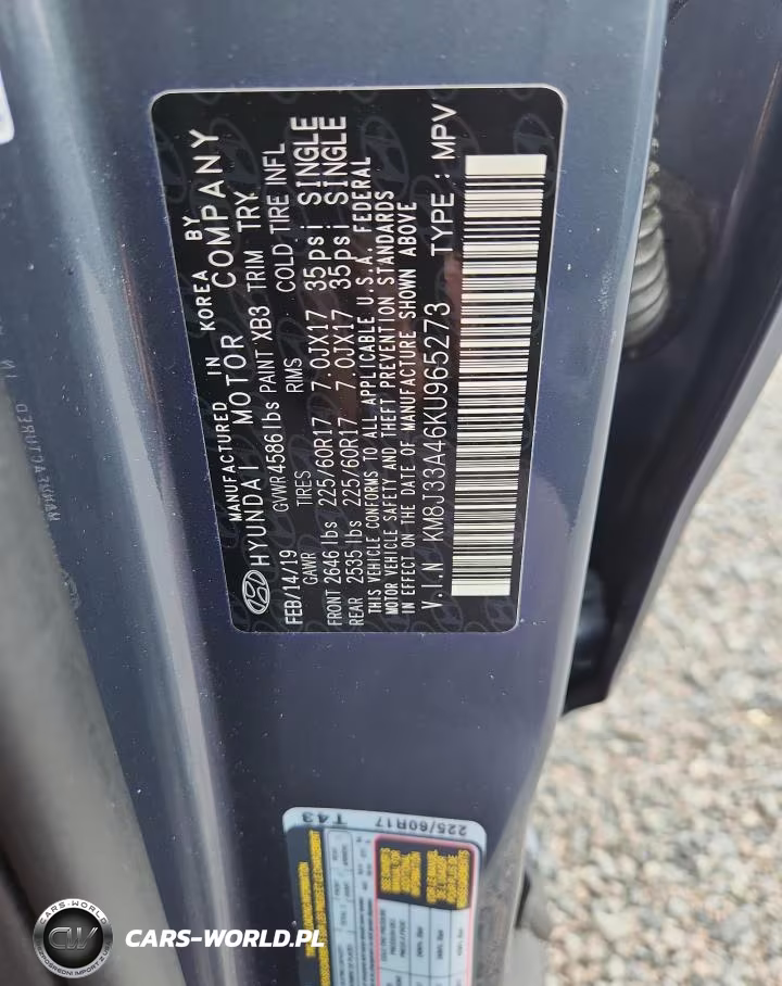 2019 Hyundai Tucson Value VIN:KM8J33A46KU965273 - 13