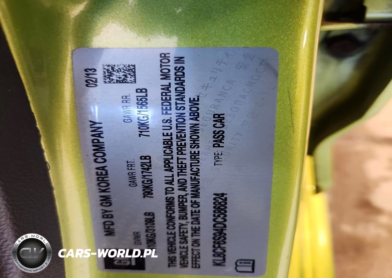 2013 Chevrolet Spark 2Lt VIN:KL8CF6S94DC586824 - 13