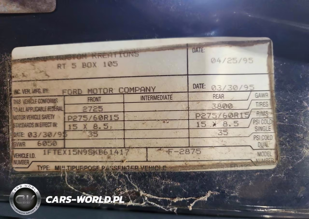 1995 Ford F150 VIN:1FTEX15N9SKB61417 - 12