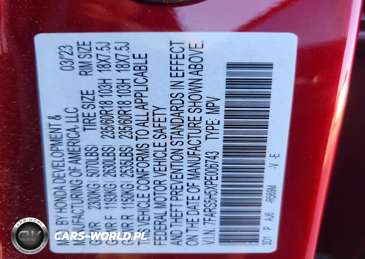 2023 Honda Cr-V Sport VIN:7FARS5H5XPE006743 - 12