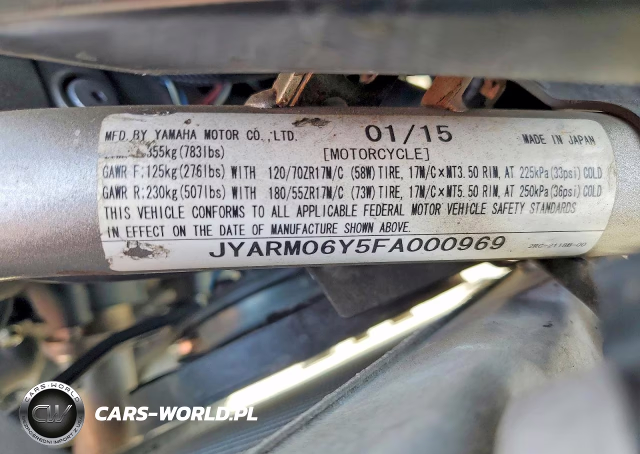 2015 Yamaha Fz07 C VIN:JYARM06Y5FA000969 - 9