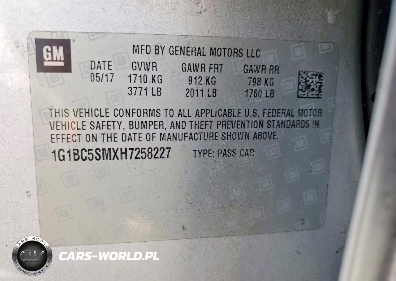 2017 Chevrolet Cruze Ls VIN:1G1BC5SMXH7258227 - 12