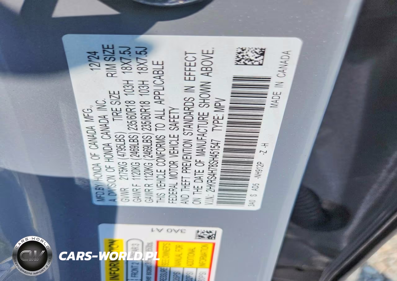2025 Honda Cr-V Exl VIN:2HKRS4H78SH451547 - 13