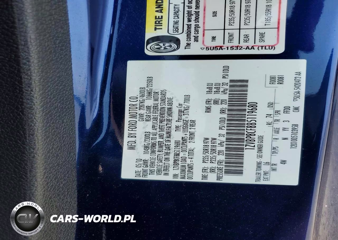 2011 Ford Mustang Gt VIN:1ZVBP8CF8B5119680 - 12