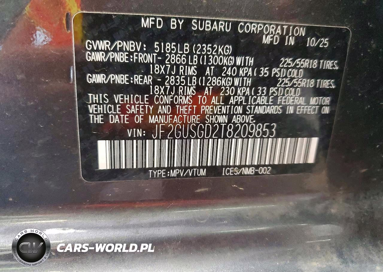 2026 Subaru Crosstrek Sport VIN:JF2GUSGD2T8209853 - 13